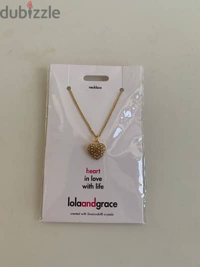 Lola and grace gold tone and Swarovski crystal pendant necklace