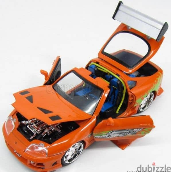 Toyota Supra (Fast And Furious) diecast car model 1:24. 3