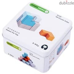 Wooden 3D Puzzle Cube 0