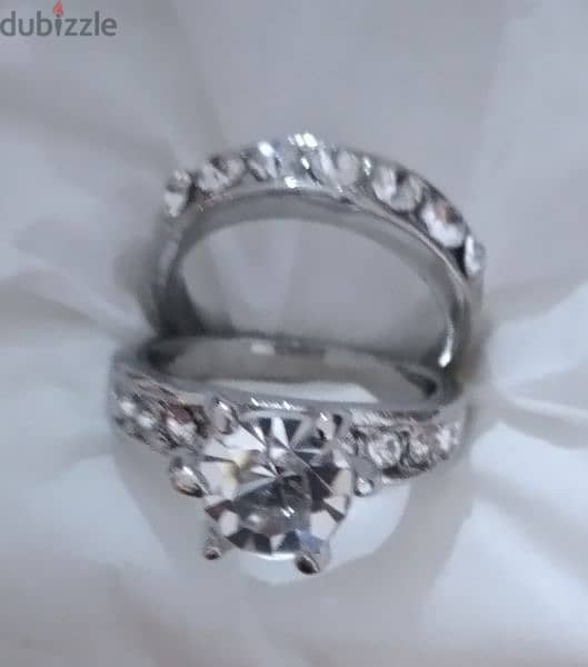 rings set of 2 stainless steel size 16 17 18 19 1
