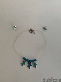 Flik flak Swarovski necklace and earrings 0