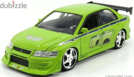 Mitsubishi Lancer Evo VII (Fast And Furious) diecast car model 1:24.