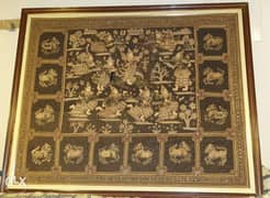 Vintage Ancient Burmese Kalaga Tapestry 160 x 126 0