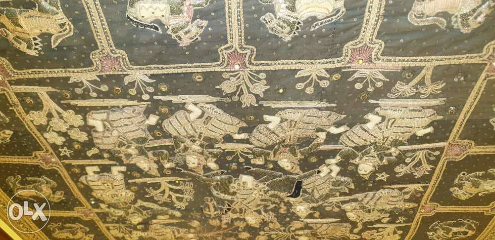 Vintage Ancient Burmese Kalaga Tapestry 160 x 126 1