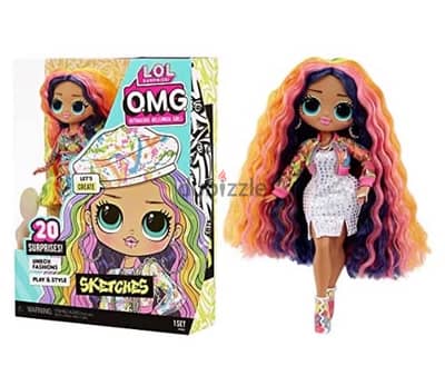 LOL Surprise OMG Sketches Fashion Doll with 20 Surprises