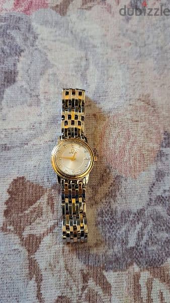 Omega De Ville Prestige stainless steel and yellow gold wristwatch 0