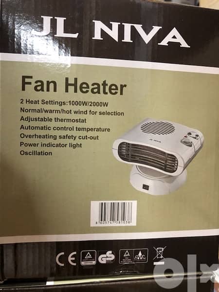JL niva Fan and ceramic Heater 1