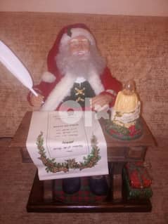 vintage 1993 Holiday Creations 20" Animated Music Santa Old Toy Maker