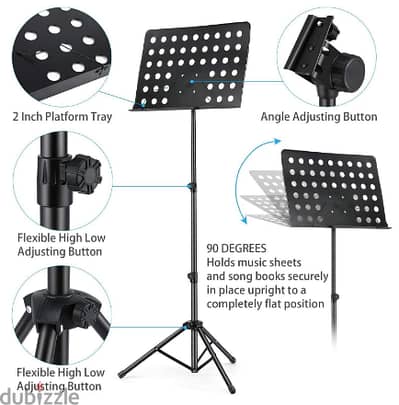 Sheet Music Stand, Metal, Adjustible AShop™