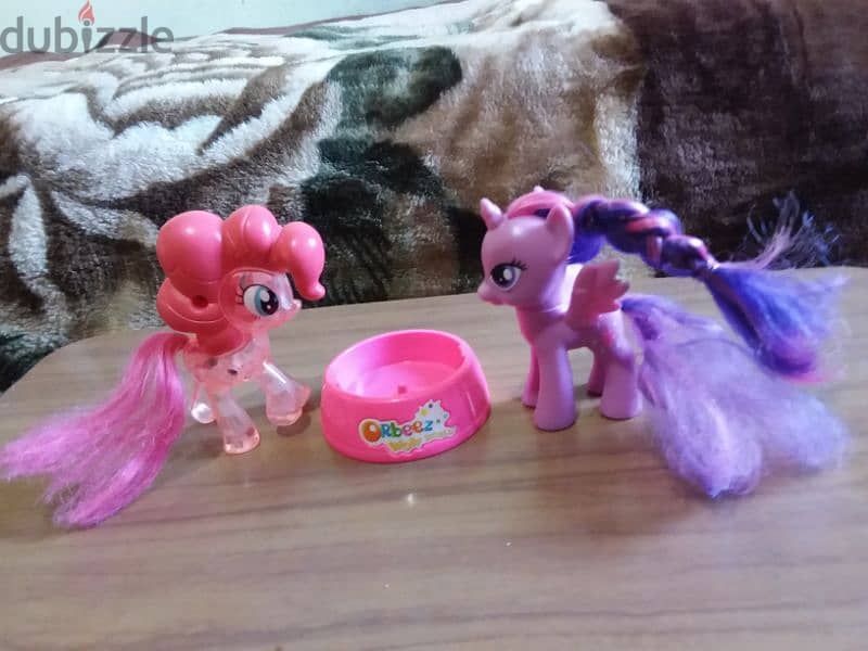 2 Small MY LITTLE PONY good Toys: 1 Rainbow +1 pink figurine, both=11$ 2