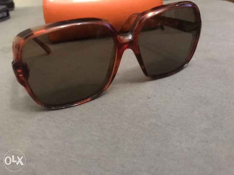 vintage sunglasses made in Austria dark red square 4