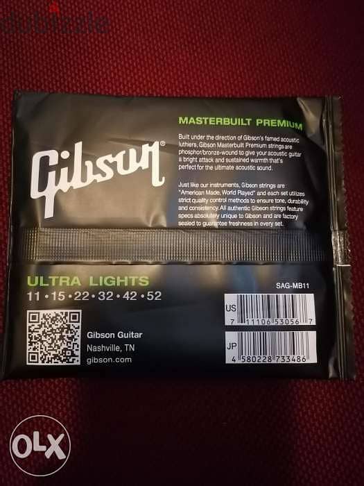 Acoustic Guitar Strings - Gibson - Premium - Ultra Lights 1
