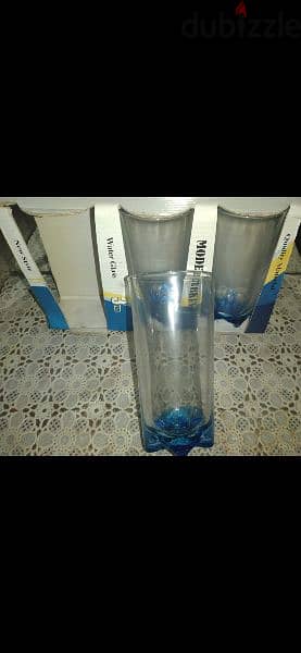 glasses blue only 6 pieces left crystal 3