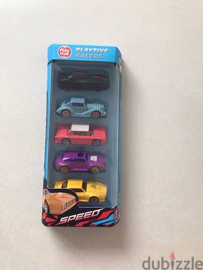 5 race cars set