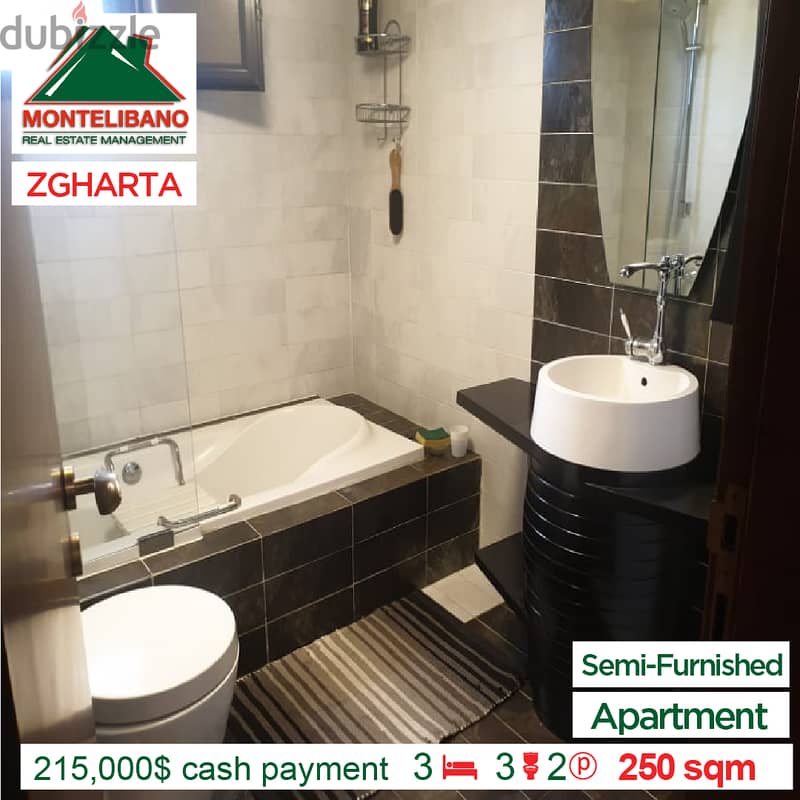 Semi Furnished Apartment in Zgharta!! For $215,000 Cash !! 7