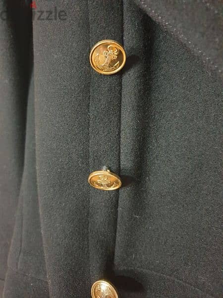 authentic vintage Soviet Navy officer's black coat wool 2