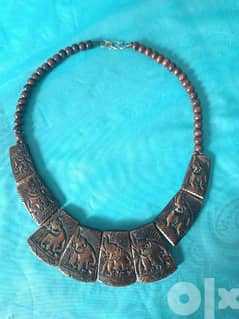 African Wooden Handmade Necklace 0