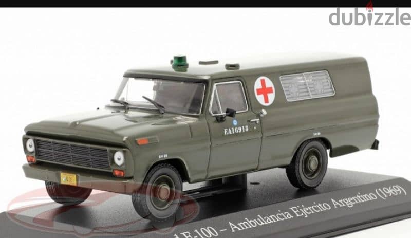 Ford F- 100 Ambulance (1969) diecast car model 1;43. 1