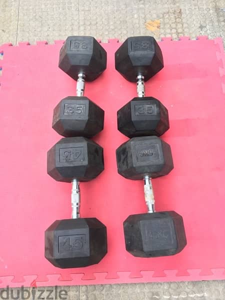 2) dumbbells with weights - home gym fitness dumb bells wieght pounds -  sporting goods - by owner - sale - craigslist