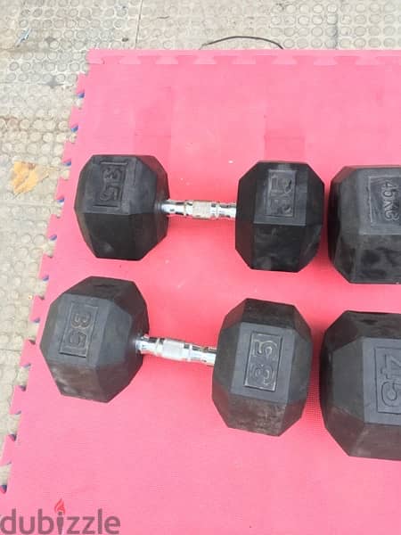 dumbbells like new lkilo b 1.80$ 70/443573 RODGE 1