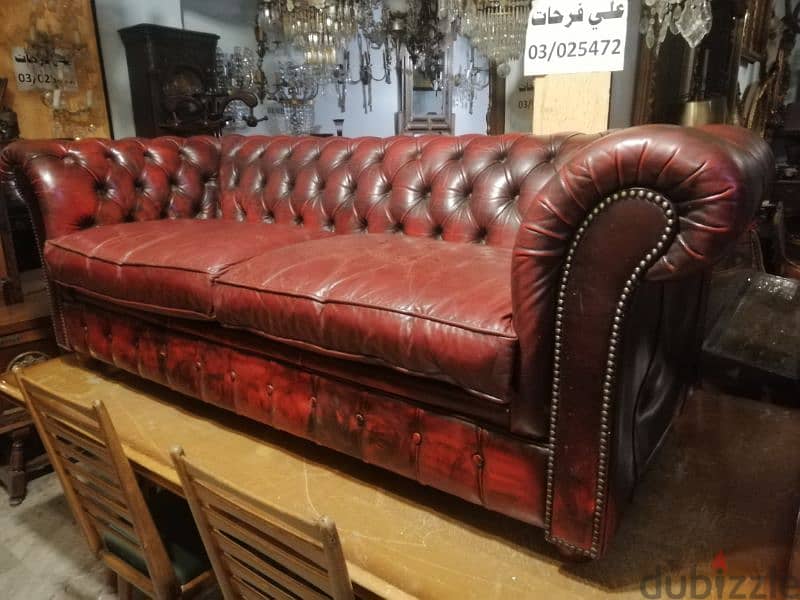 sofa chesterfield original genuine leather england 1