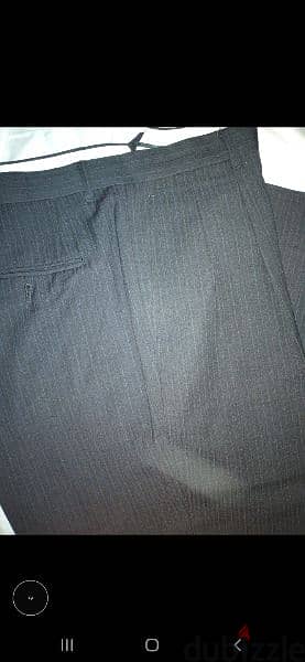 suit Piel made in  Italy size 52 black striped 3