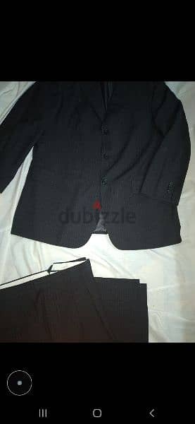 suit Piel made in  Italy size 52 black striped 4