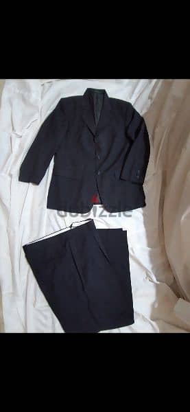 suit Piel made in  Italy size 52 black striped 5