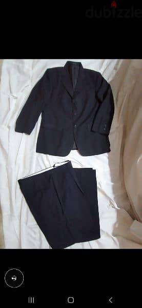 suit Piel made in  Italy size 52 black striped 6
