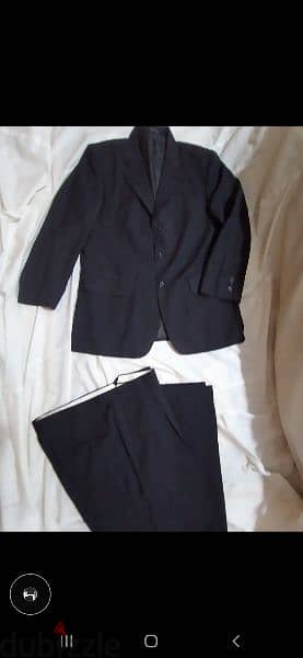 suit Piel made in  Italy size 52 black striped 7