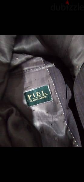 suit Piel made in  Italy size 52 black striped 8