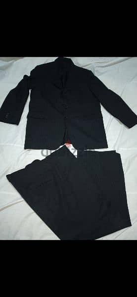 suit black lightly striped size 52 7