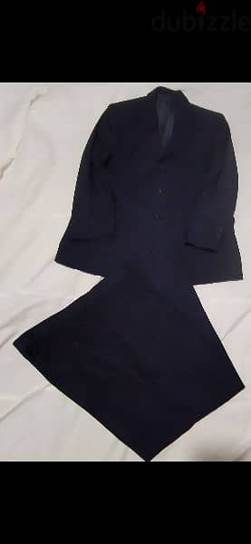 suit checked navy size 52 1