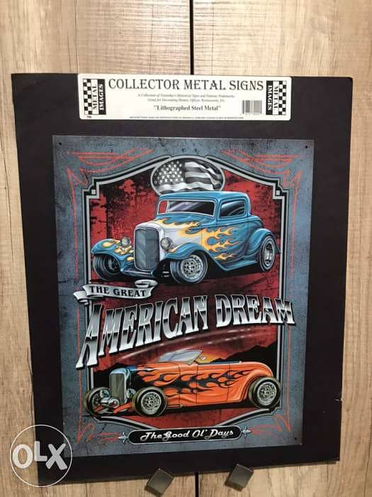 A Rare Desperate Enterprises Metal sign - The Great American Dream 0