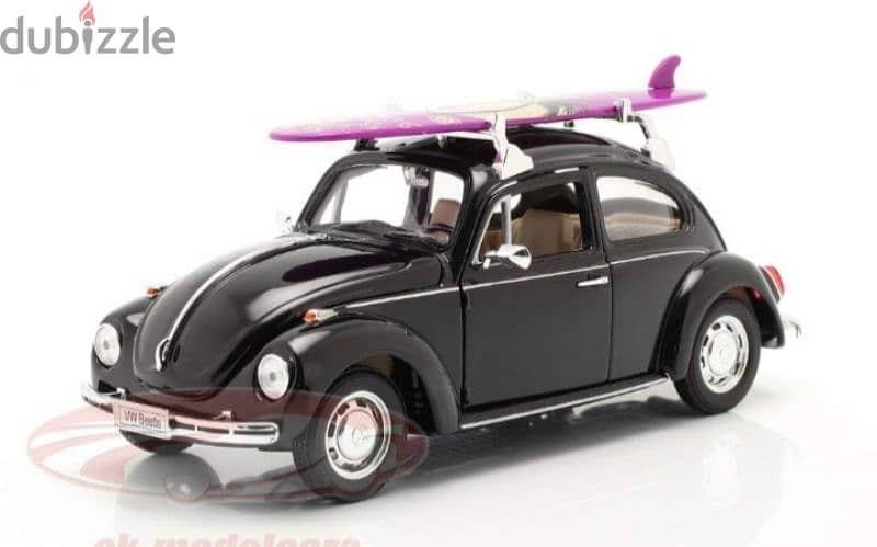 VW Beetle w/surf diecast car model 1:24. 1