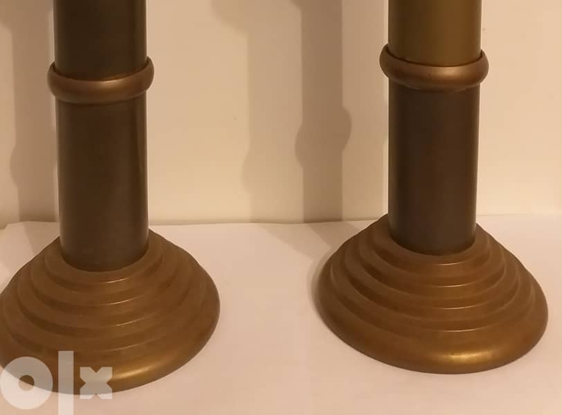 2 Vintage Brass Candle Holders 1