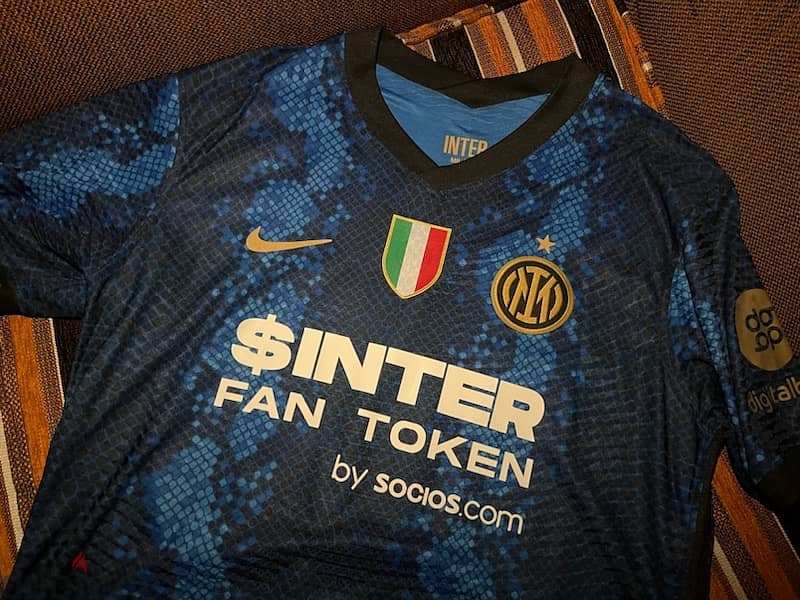 inter milan adriano scudetto player version nike jersey 3