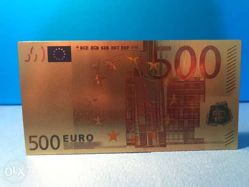 Golden 500 Euro’s 6 grams bill, Luxury Gift/Collector. 1