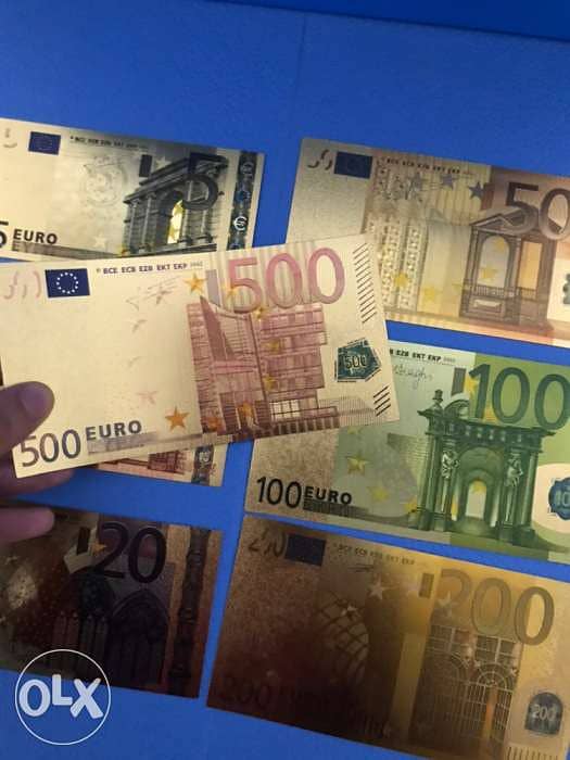 Golden 500 Euro’s 6 grams bill, Luxury Gift/Collector. 3