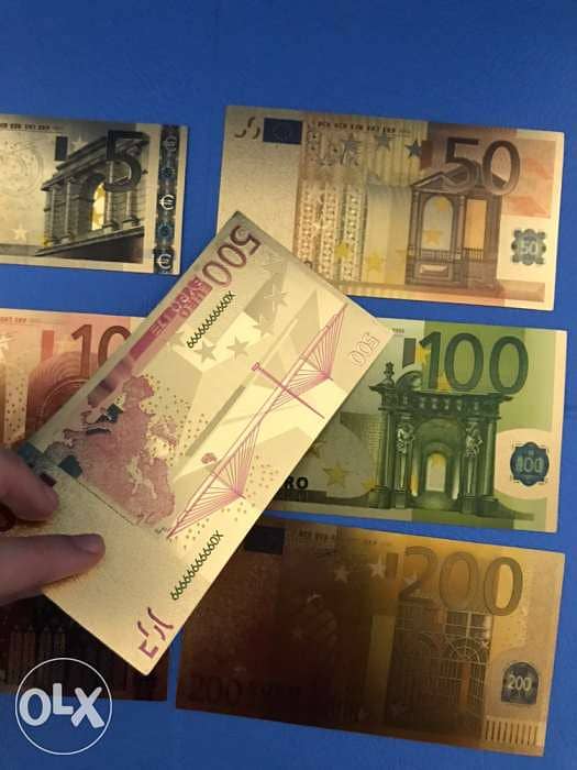 Golden 500 Euro’s 6 grams bill, Luxury Gift/Collector. 4