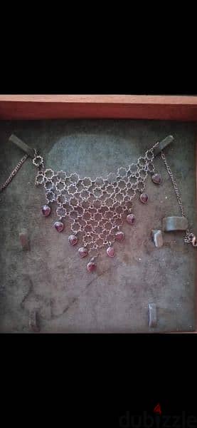 necklace metal with hearts pendants 2