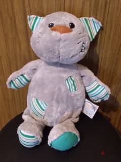 QUIRON CAT gray & green PLUSH great FAMOSA toy, height 40 Cm=12$