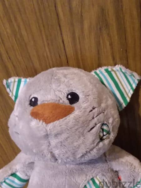 QUIRON CAT gray & green PLUSH great FAMOSA toy, height 40 Cm=12$ 1