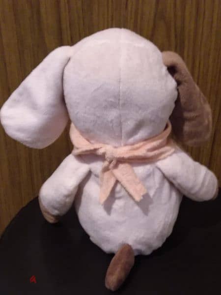 SNOF THE Beige &BROWN DOG medium great PLUSH his height 35 Cm +foulard 2