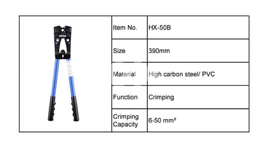 Crimping Tool 6mm to 50 mm