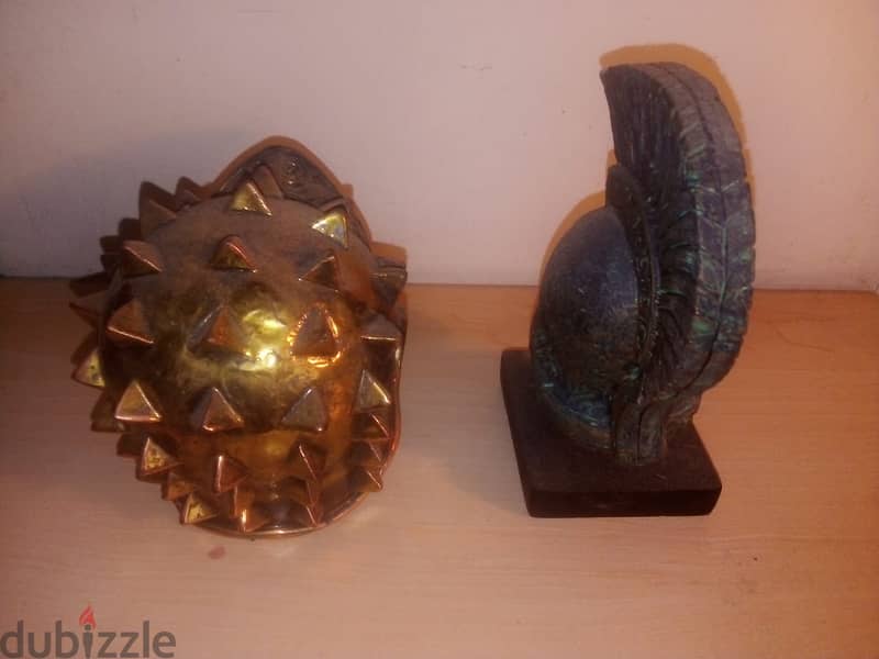 gladiators figurine helmets metal & raisine 12cm /16 cm approx 2