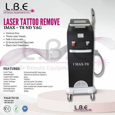 BUY OR RENT   LASER TATTOO REMOVE IMAX T8 ND YAG