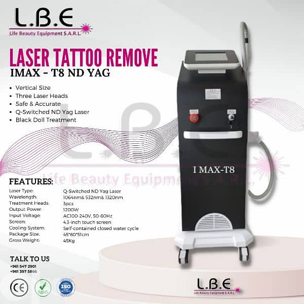 BUY OR RENT   LASER TATTOO REMOVE IMAX T8 ND YAG 0