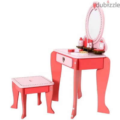 Wooden Makeup Dressing Table & Stool Set 49.7 x 33.5 x 92.5 CM