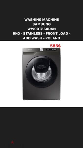 Samsung washing machines: All kinds are available white, silver, black 9